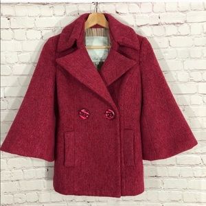 Beth Bowley Wool Bell Pink Coat
